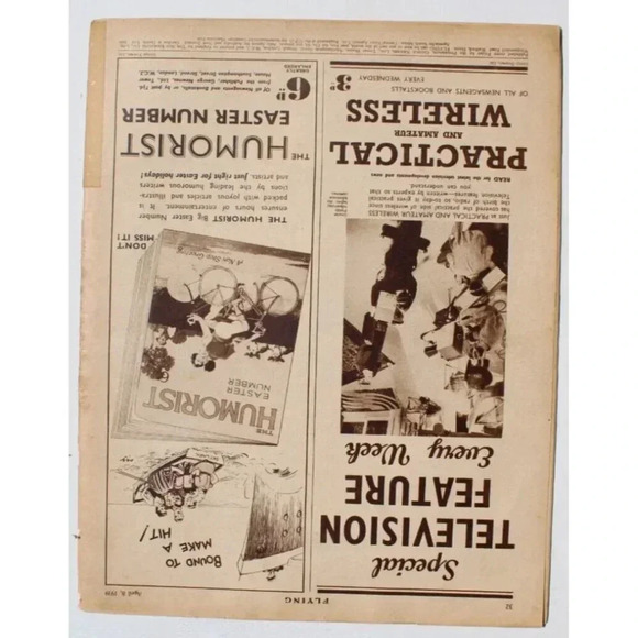 Vtg April 8, 1939 Flying Aviation Magazine Vol. 3 No. 2 - Weather - Man - Picture 2 of 2
